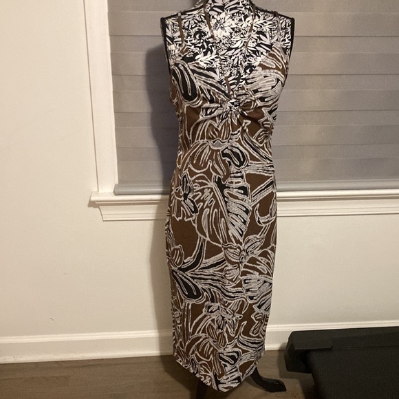 ZARA jacquard  back out midi dress - Picture 5 of 9